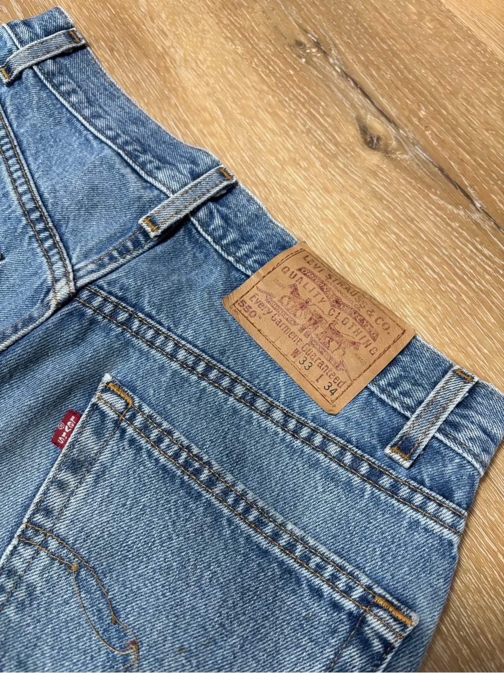 Vintage 90s Levi's 550 Relaxed Fit Tapered Leg Jeans Men's 33x34 Made in USA